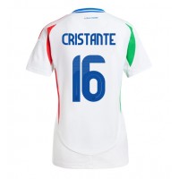 Camiseta Italia Bryan Cristante #16 Segunda Equipación Replica Eurocopa 2024 para mujer mangas cortas